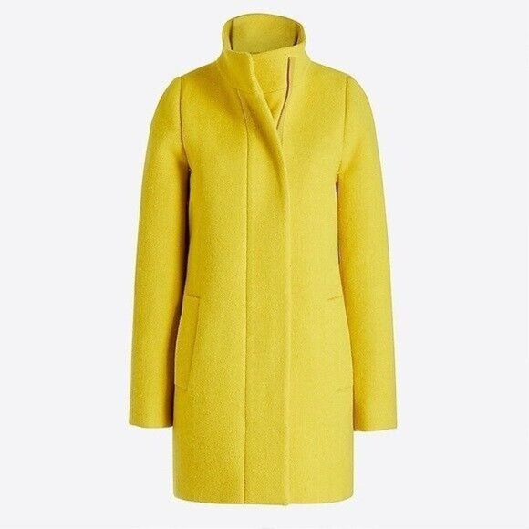 J. Crew Jackets & Blazers - J Crew Women's Size 8 City Coat Citron Yellow Wool Blend Peacoat Overcoat